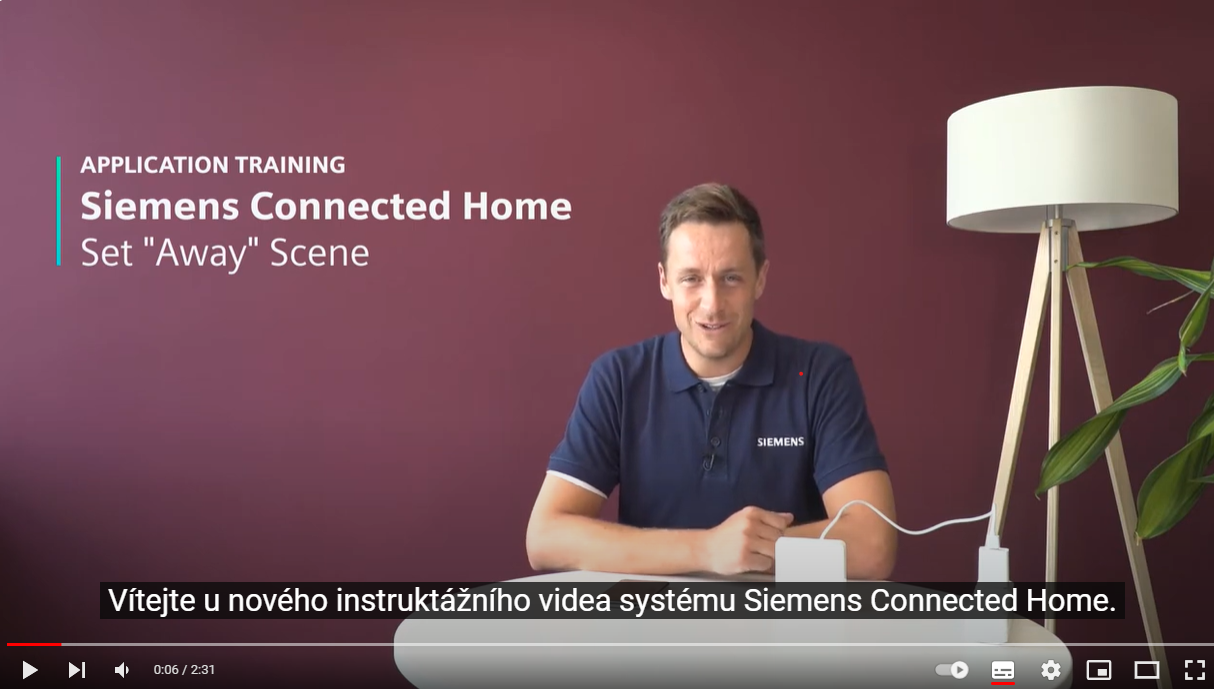 Video Connected Home – Jak nastavit scénu "Pryč"